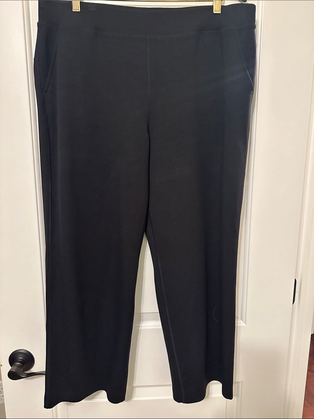 Lilly Pulitzer Black Wide-Leg Pull-On Pants